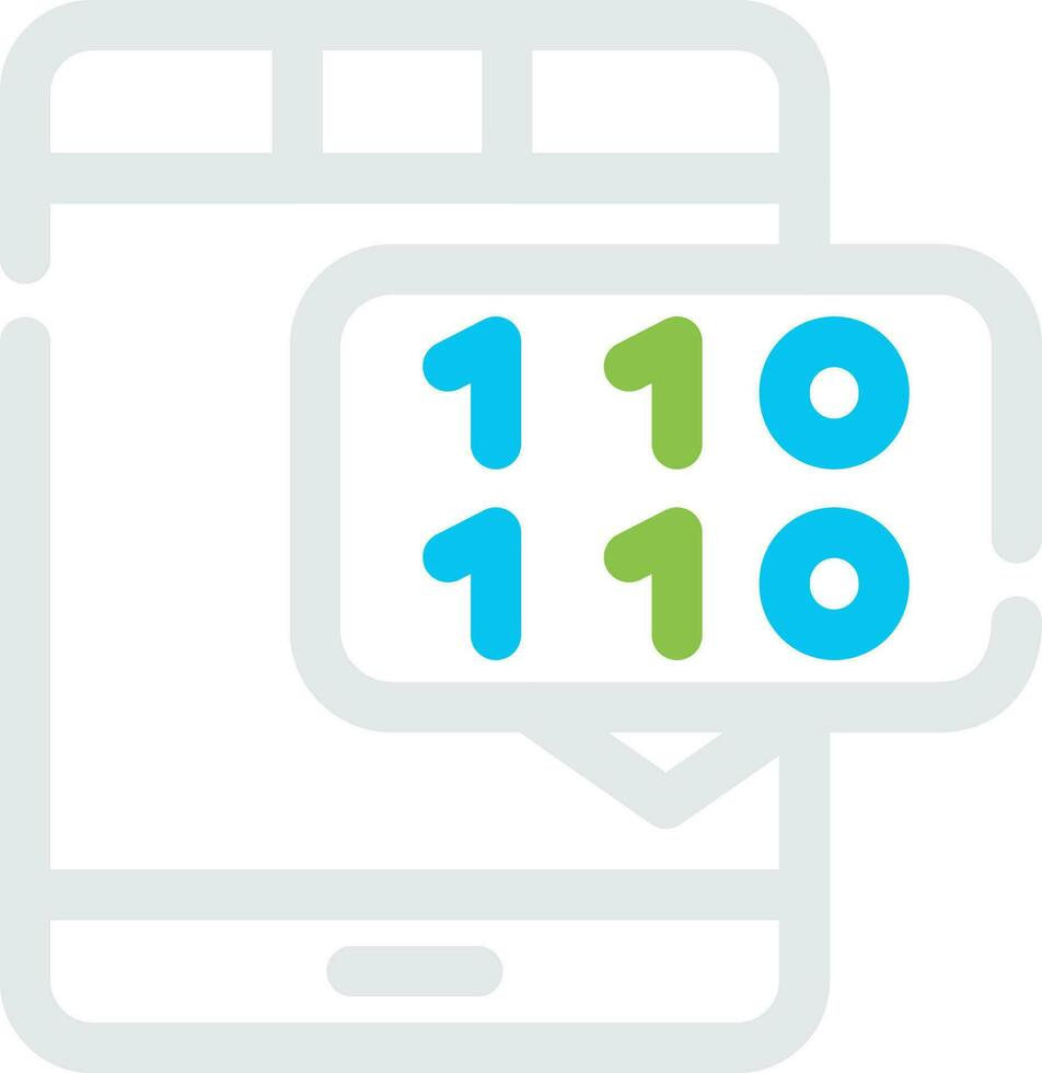 Binary Messages Creative Icon Design vector
