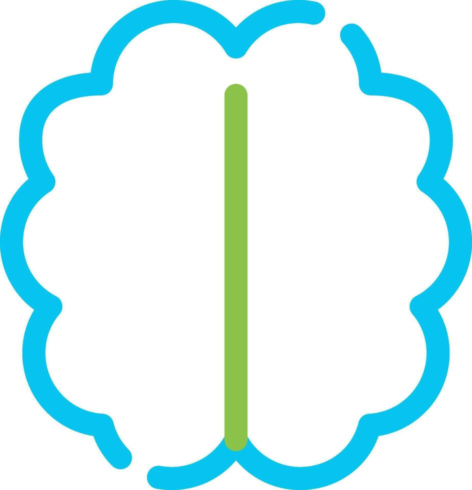 Human Brain Creative Icon Design vector