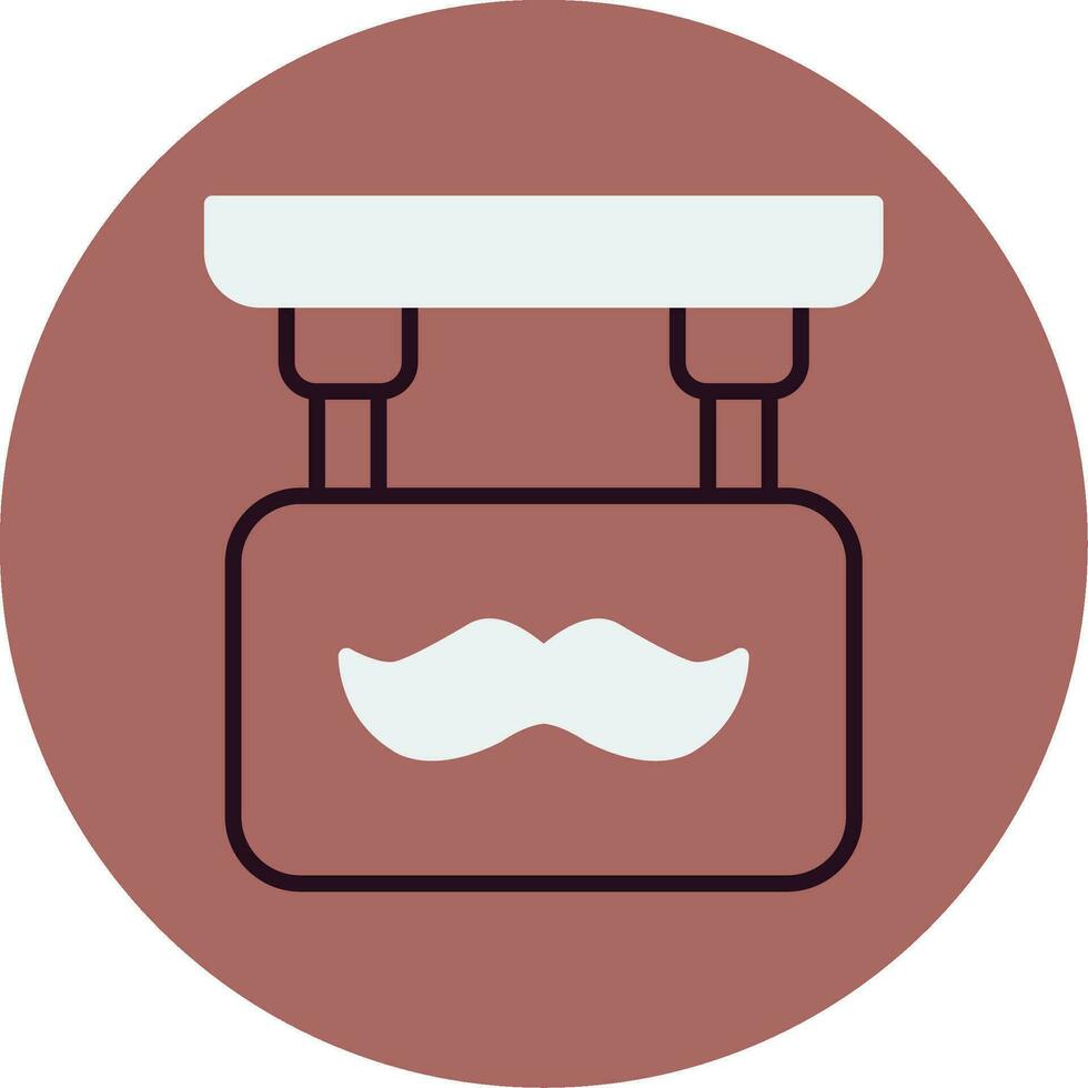 Barbero firmar vector icono