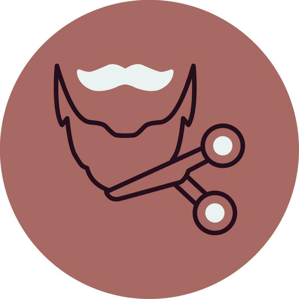 Beard Trimming Vector Icon