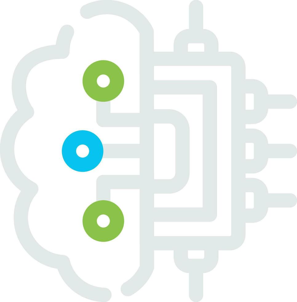 Brain Circuit Creative Icon Design vector