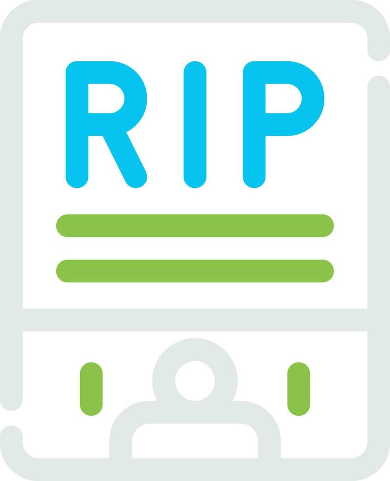 Obituary Creative Icon Design vector