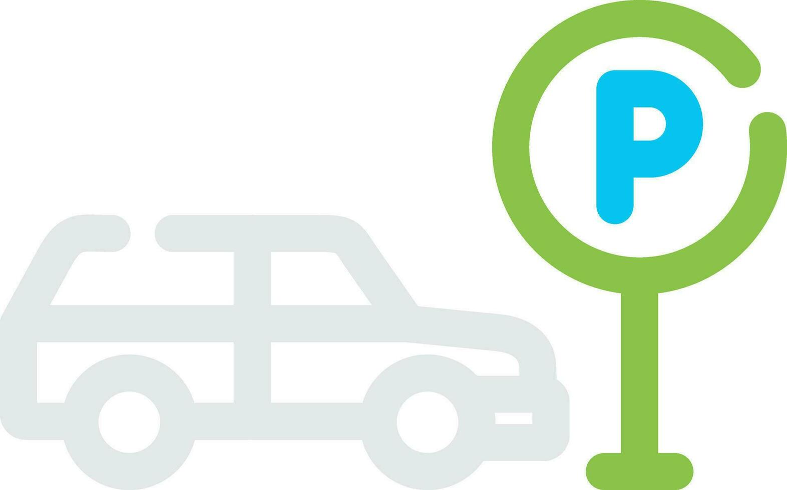 Taxi Parking Creative Icon Design vector