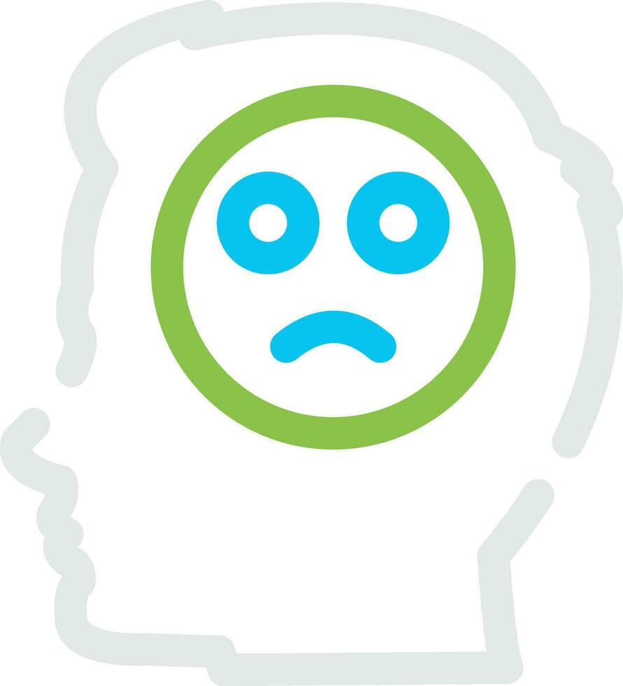 Emotions Sad Creative Icon Design vector