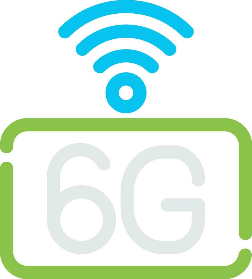 6G Network Creative Icon Design vector