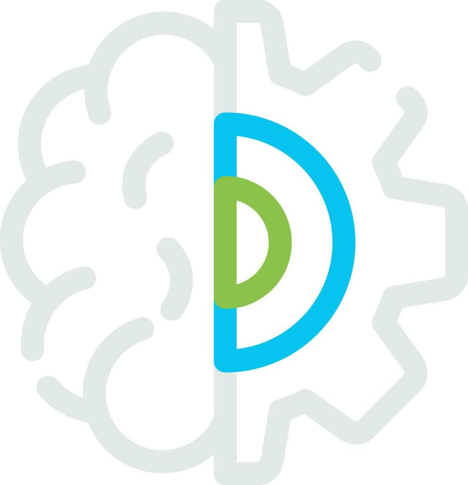 Deep Learning Creative Icon Design vector