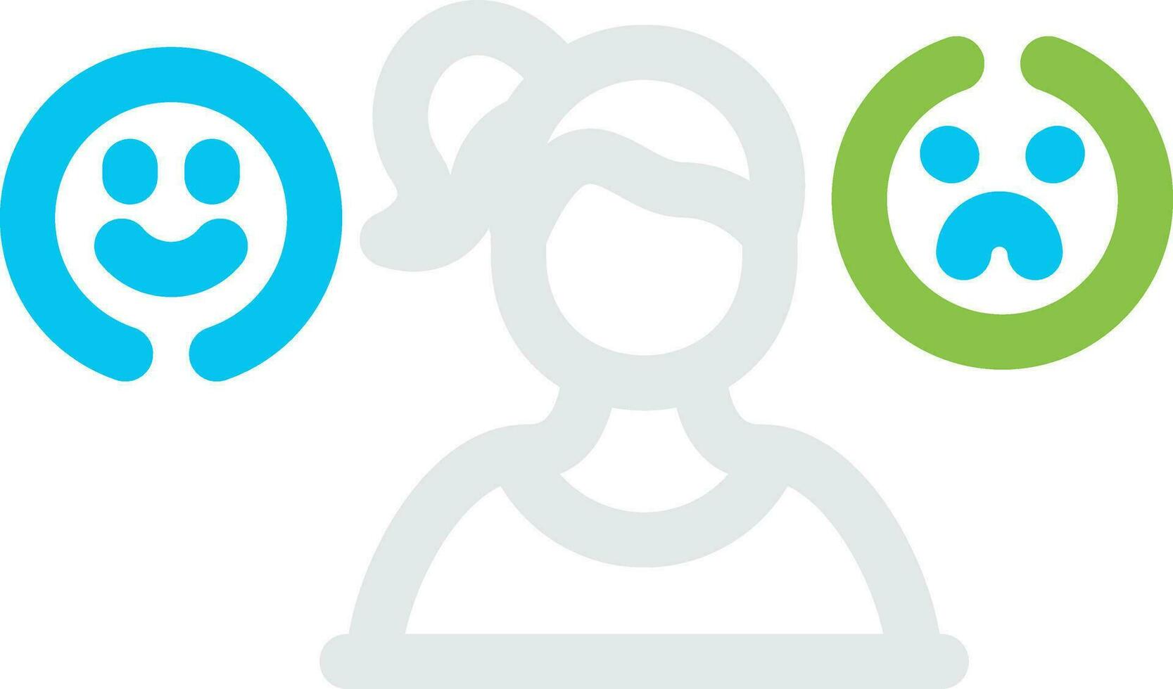Bipolar Creative Icon Design vector