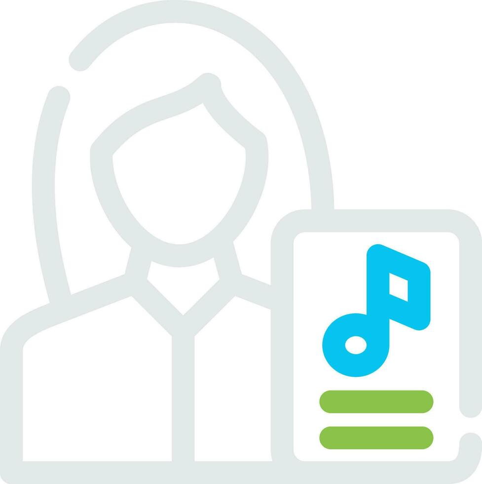 Music Teacher Female Creative Icon Design vector