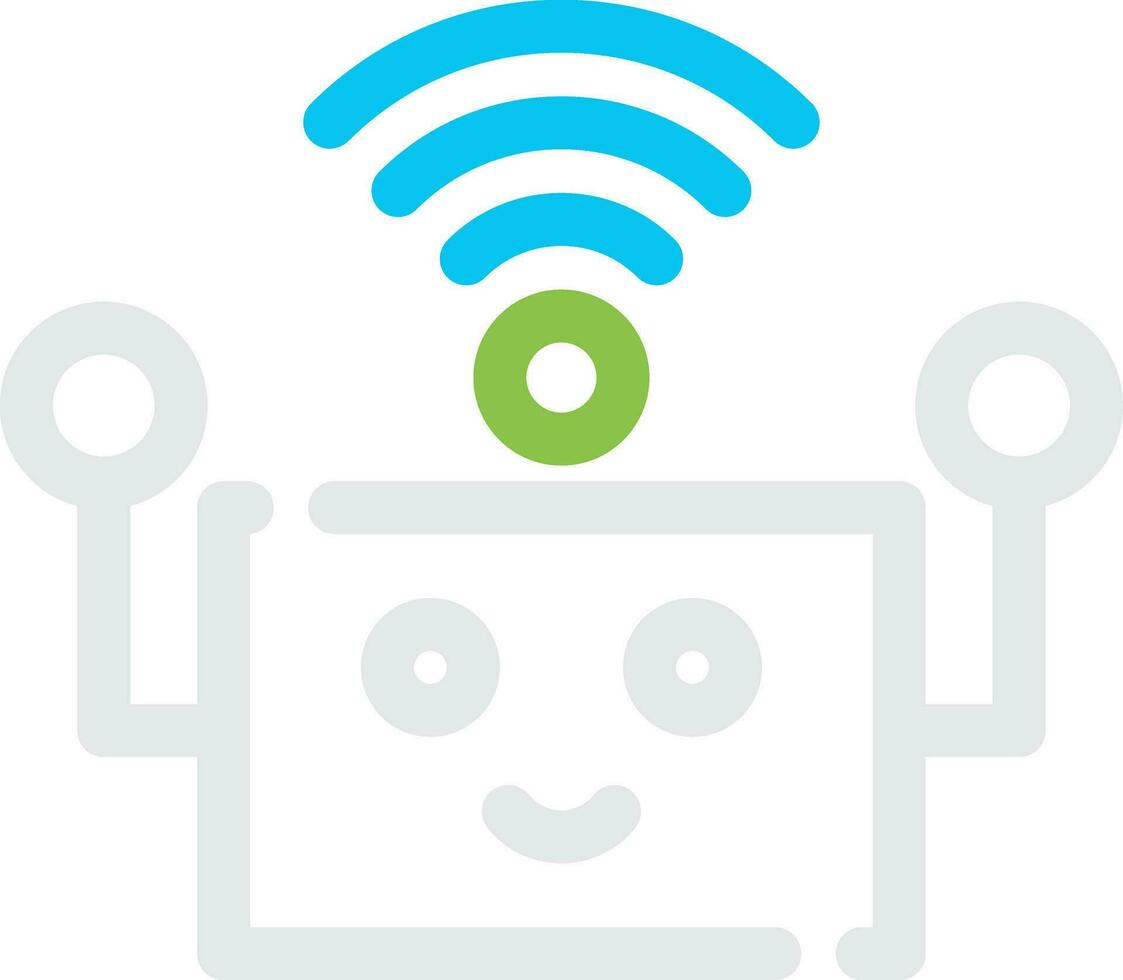 Robot Assistant Creative Icon Design vector