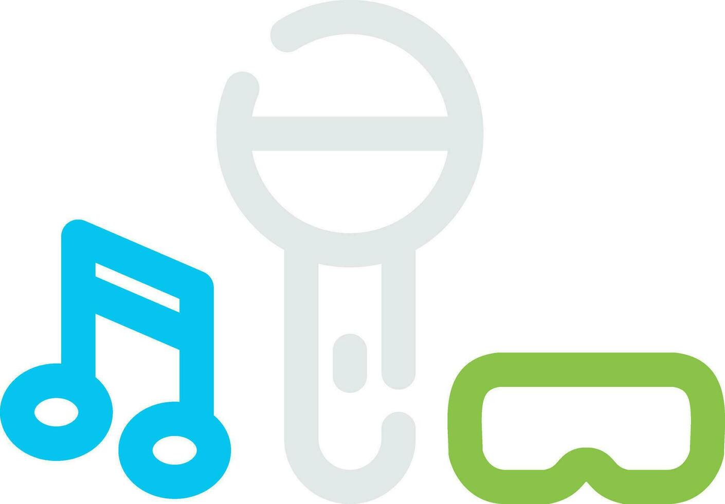 Virtual Concert Creative Icon Design vector