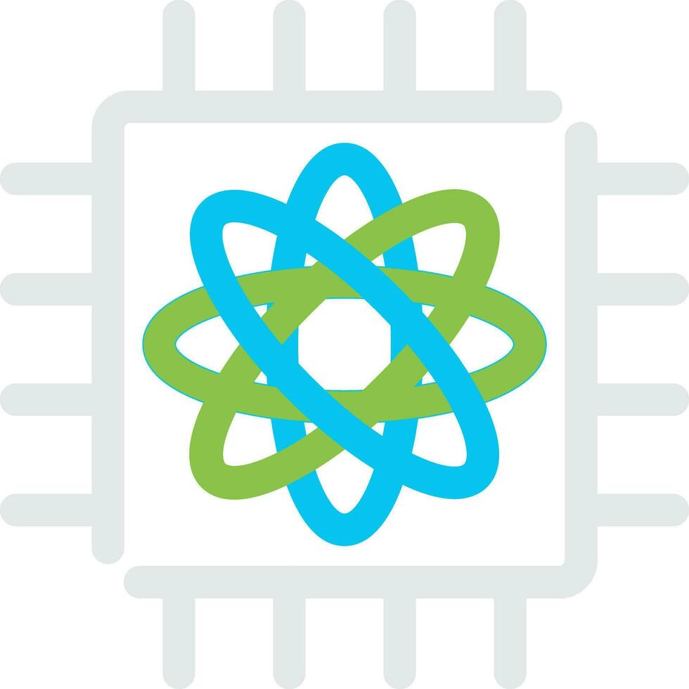 Quantum Computer Creative Icon Design vector