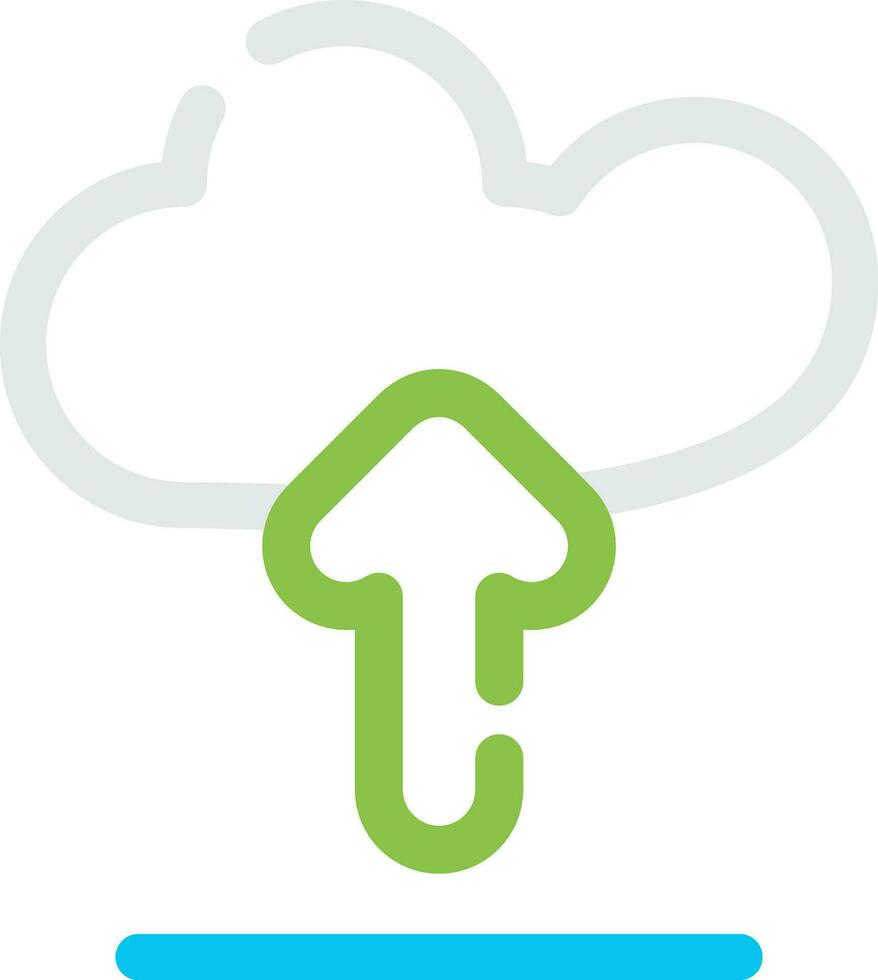Cloud Upload Creative Icon Design vector