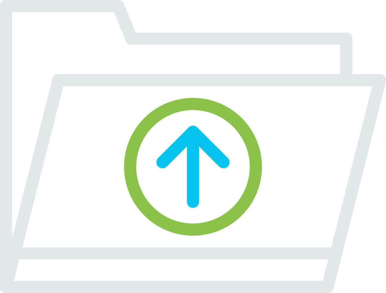 Upload Folder Creative Icon Design vector