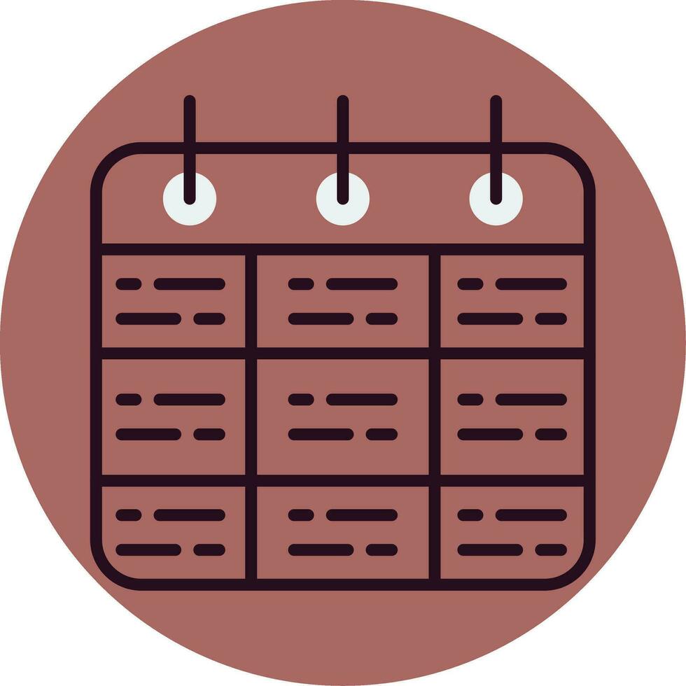 Timetable Vector Icon