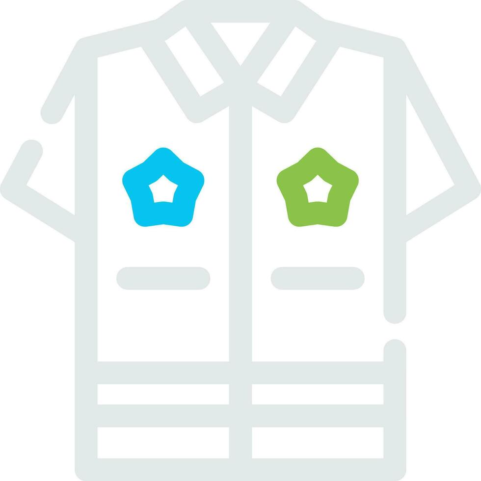 Police Uniform Creative Icon Design vector