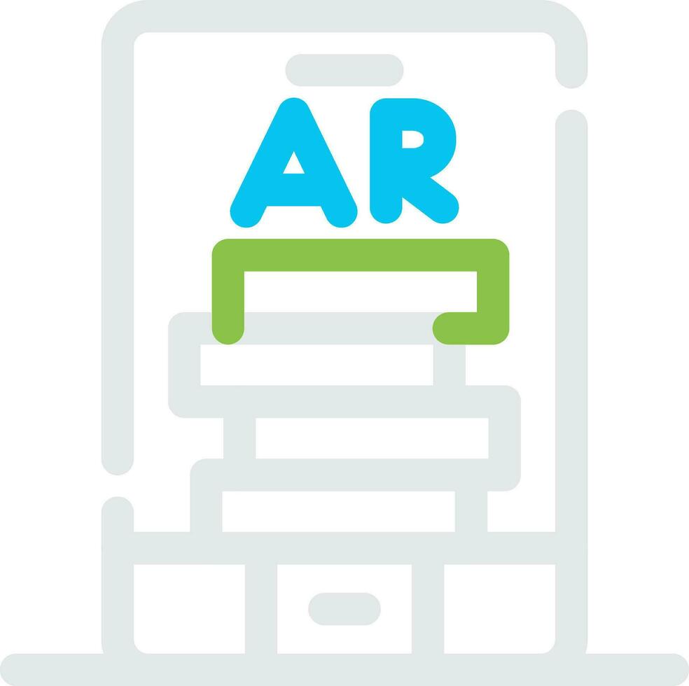 Ar Tumbling Blocks Creative Icon Design vector