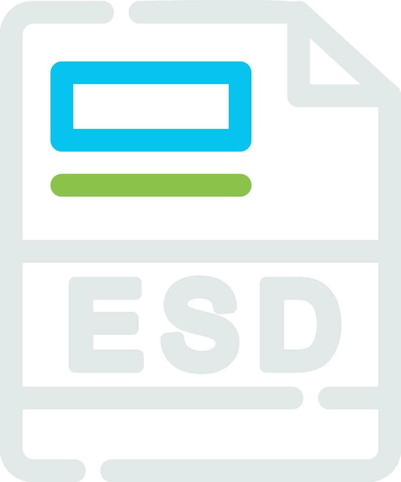 esd creativo icono diseño vector