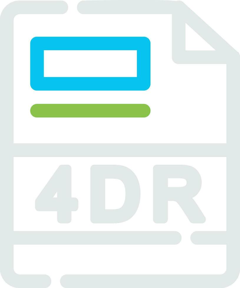 4DR Creative Icon Design vector