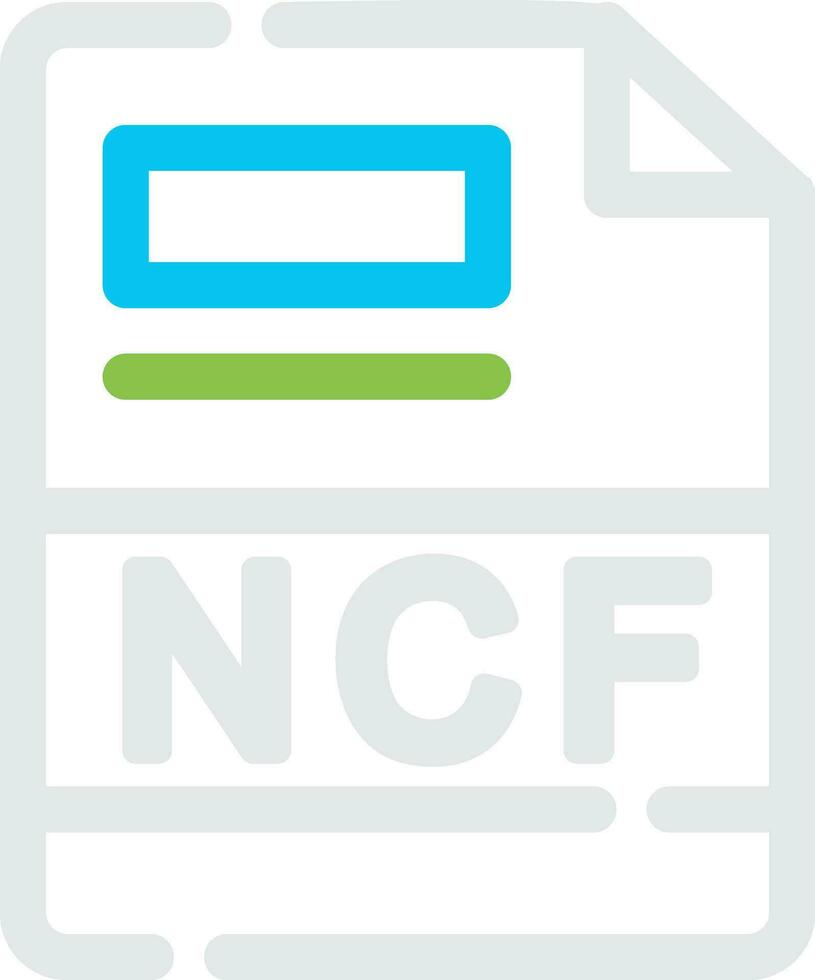 ncf creativo icono diseño vector