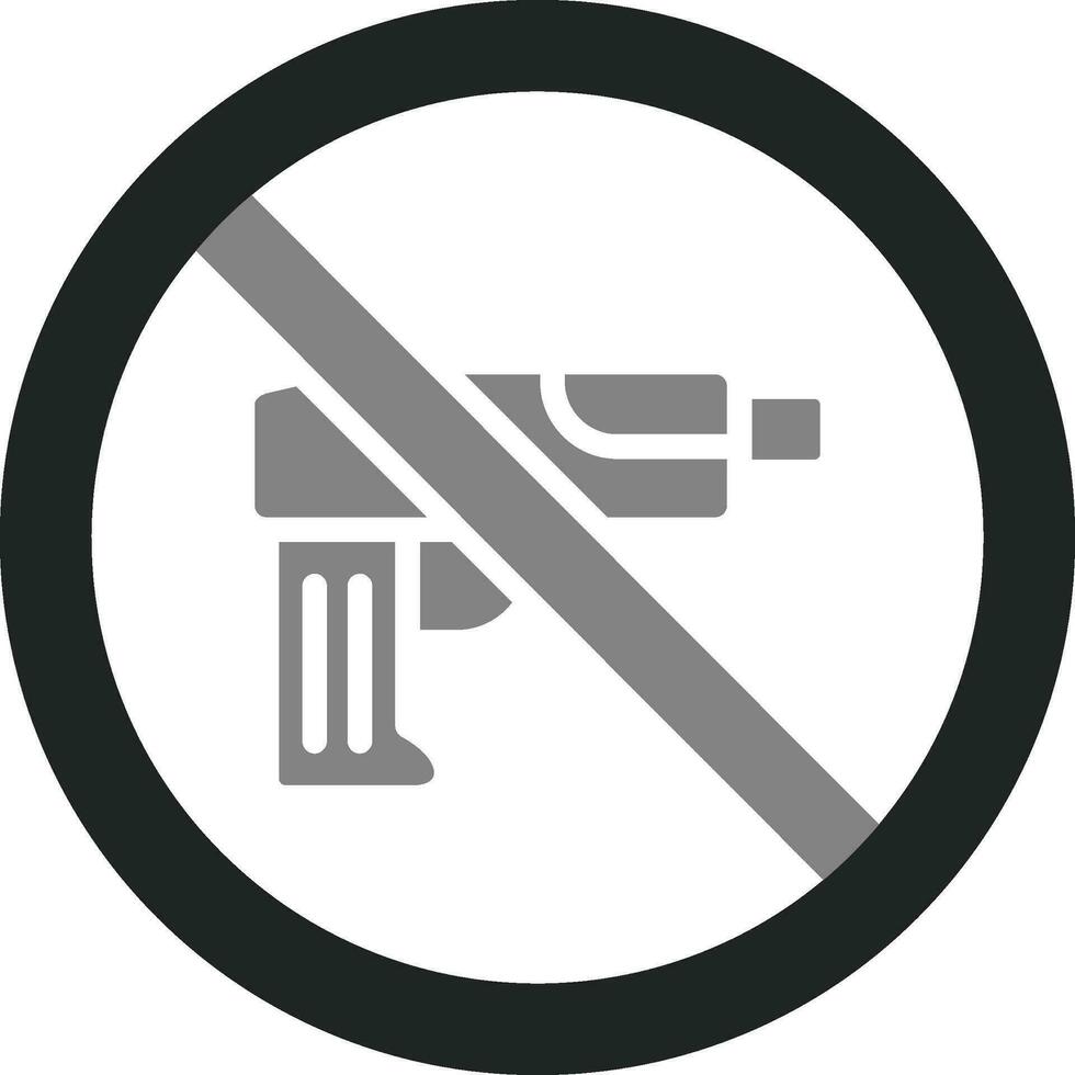 No Weapons Vector Icon