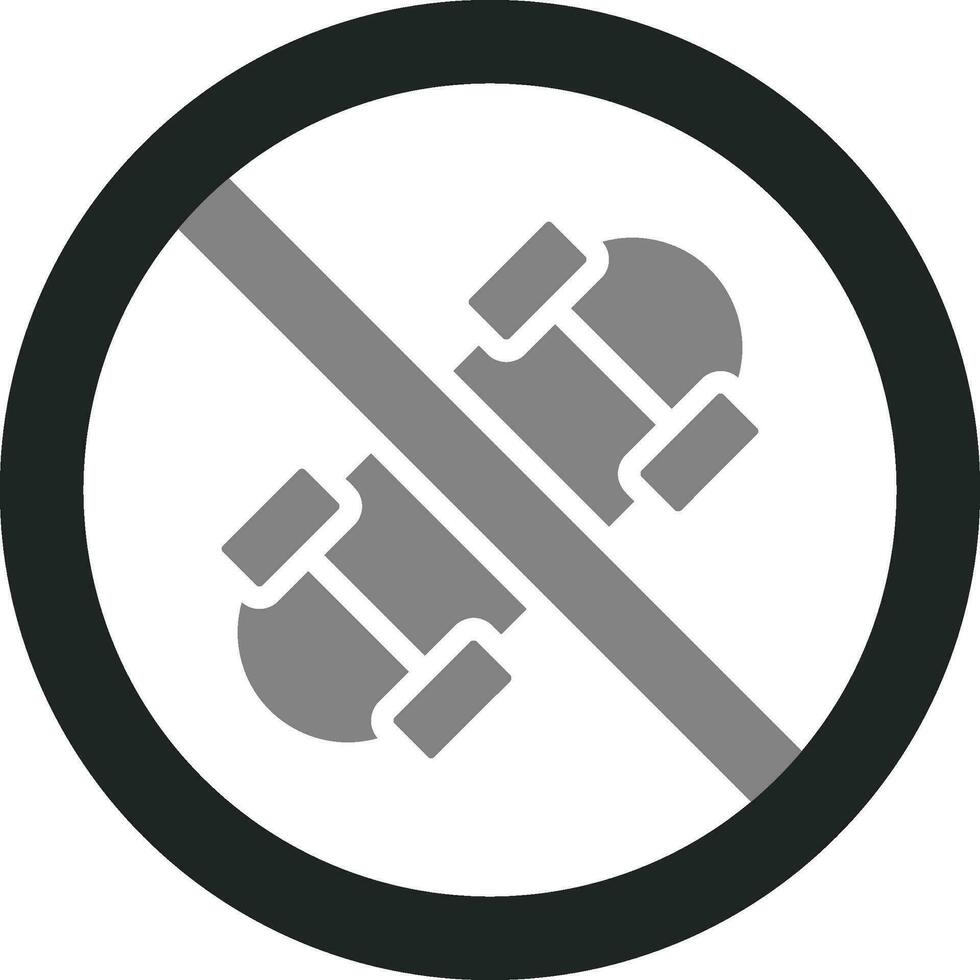 No Skateboard Vector Icon