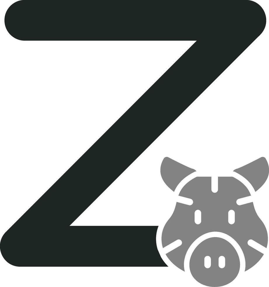 capital z vector icono