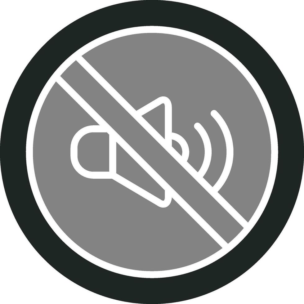 No sonido vector icono