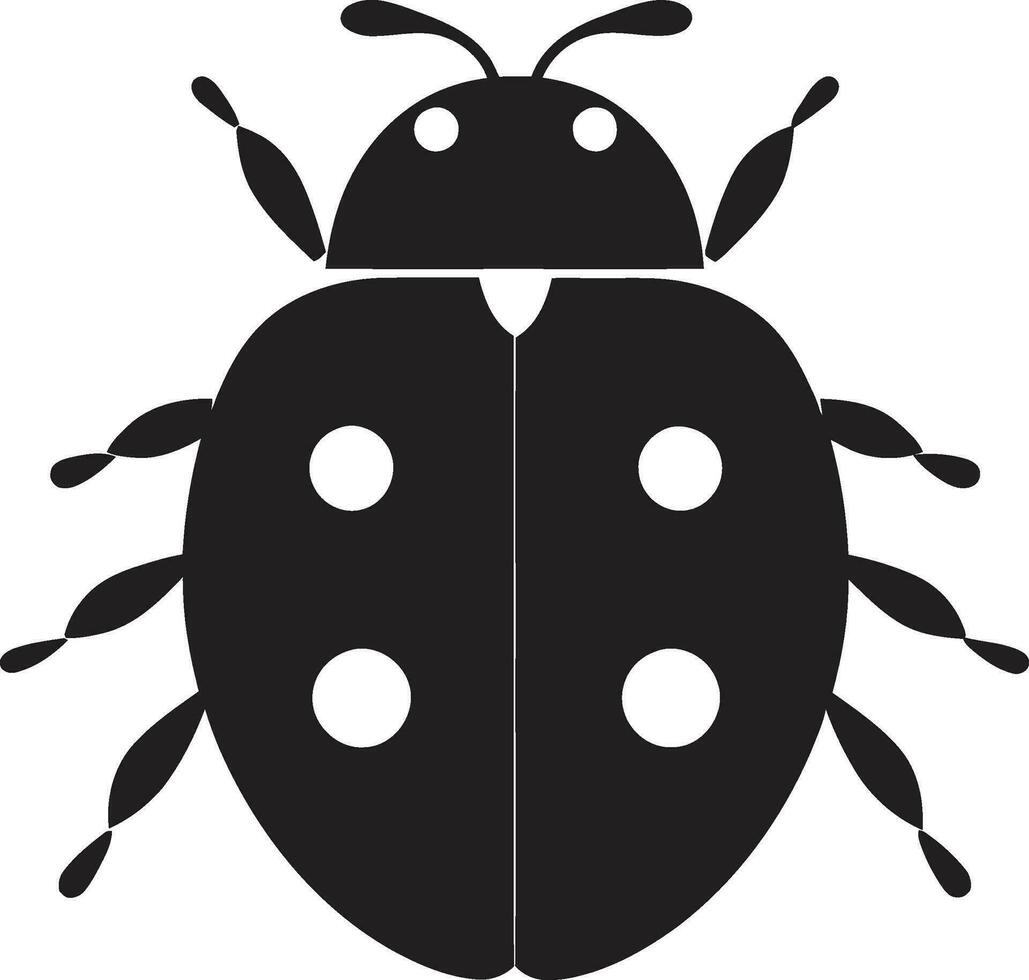 Timeless Beauty Abstract Ladybug Emblem Classic Insect Artistry Ladybug Mark in Monochrome vector