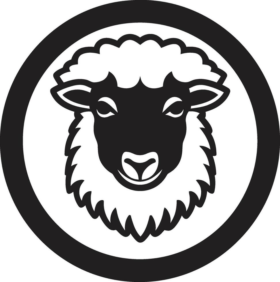 Inky Black Sheep Design Modern Logo Gentle Grazers Black Sheep Icon vector