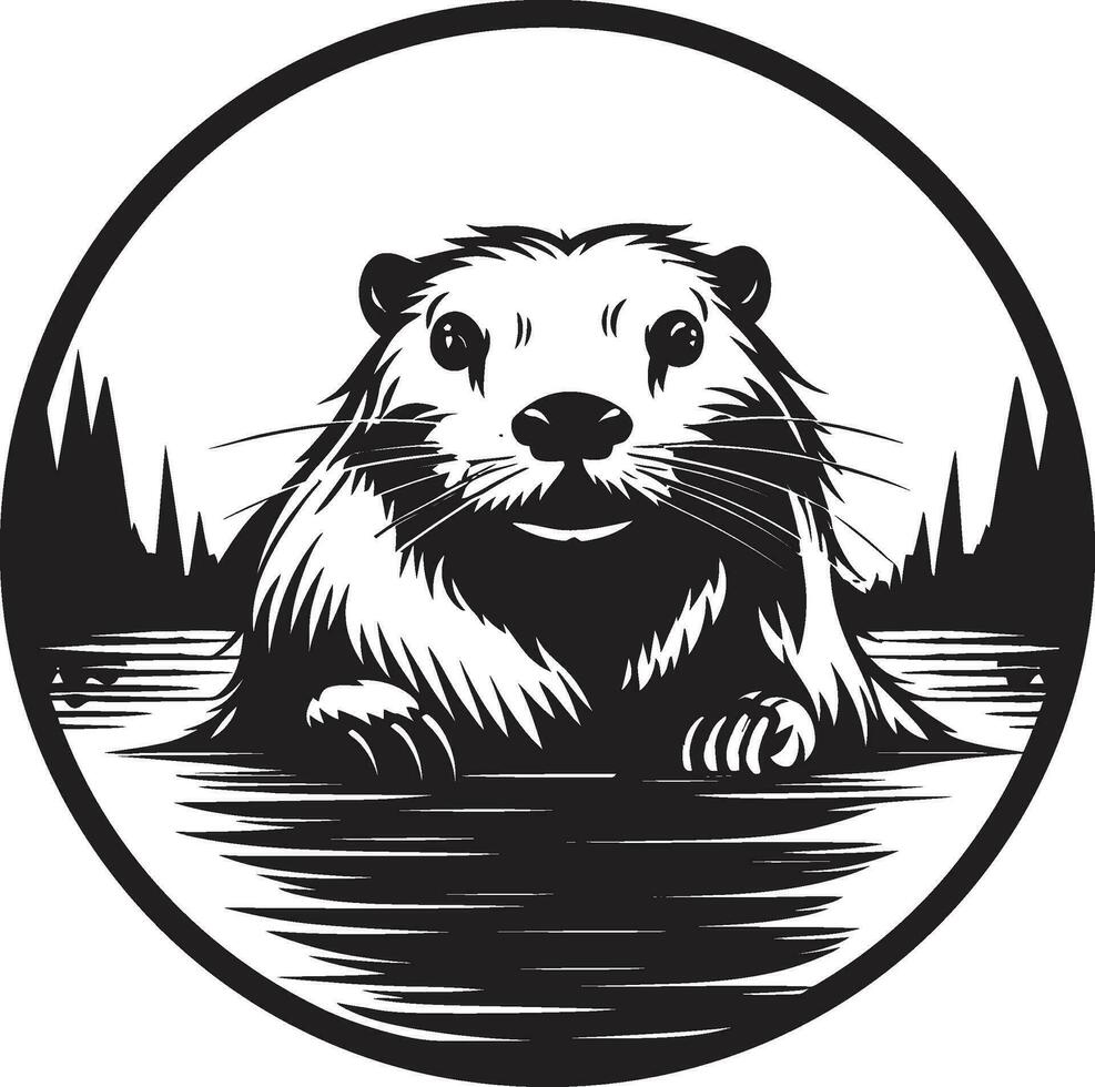 Beaver Monogram Design Beaver Royal Crest vector