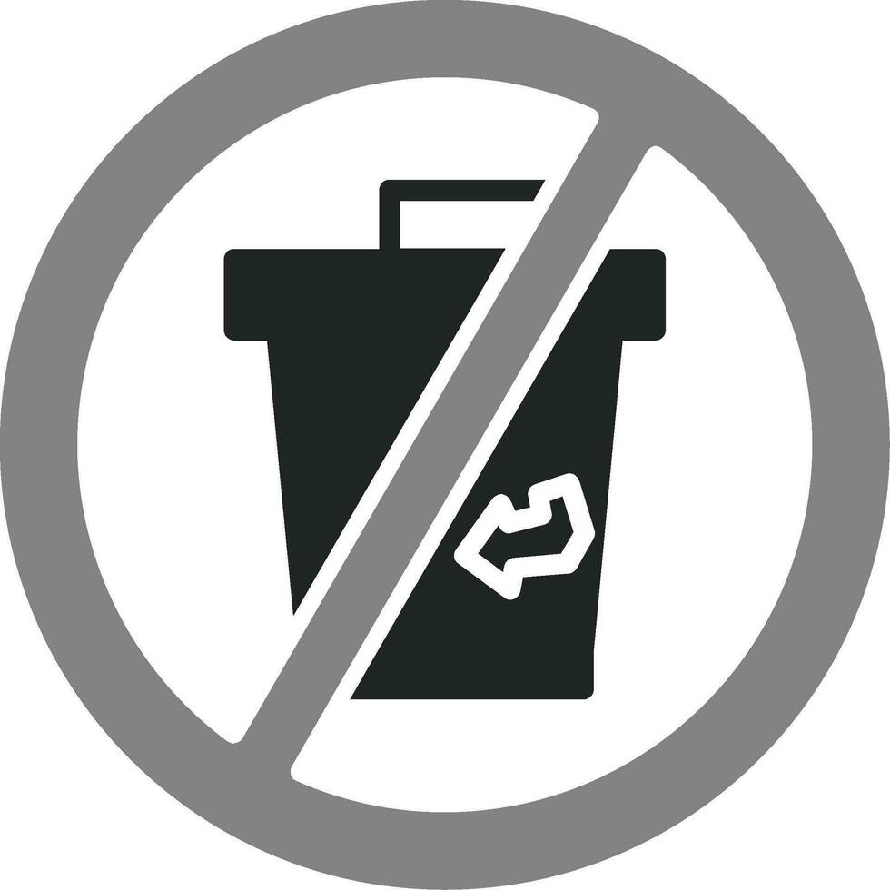 No Disposable Vector Icon