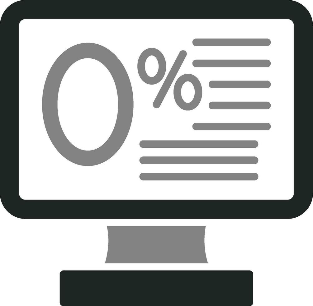 Zero Percent Vector Icon