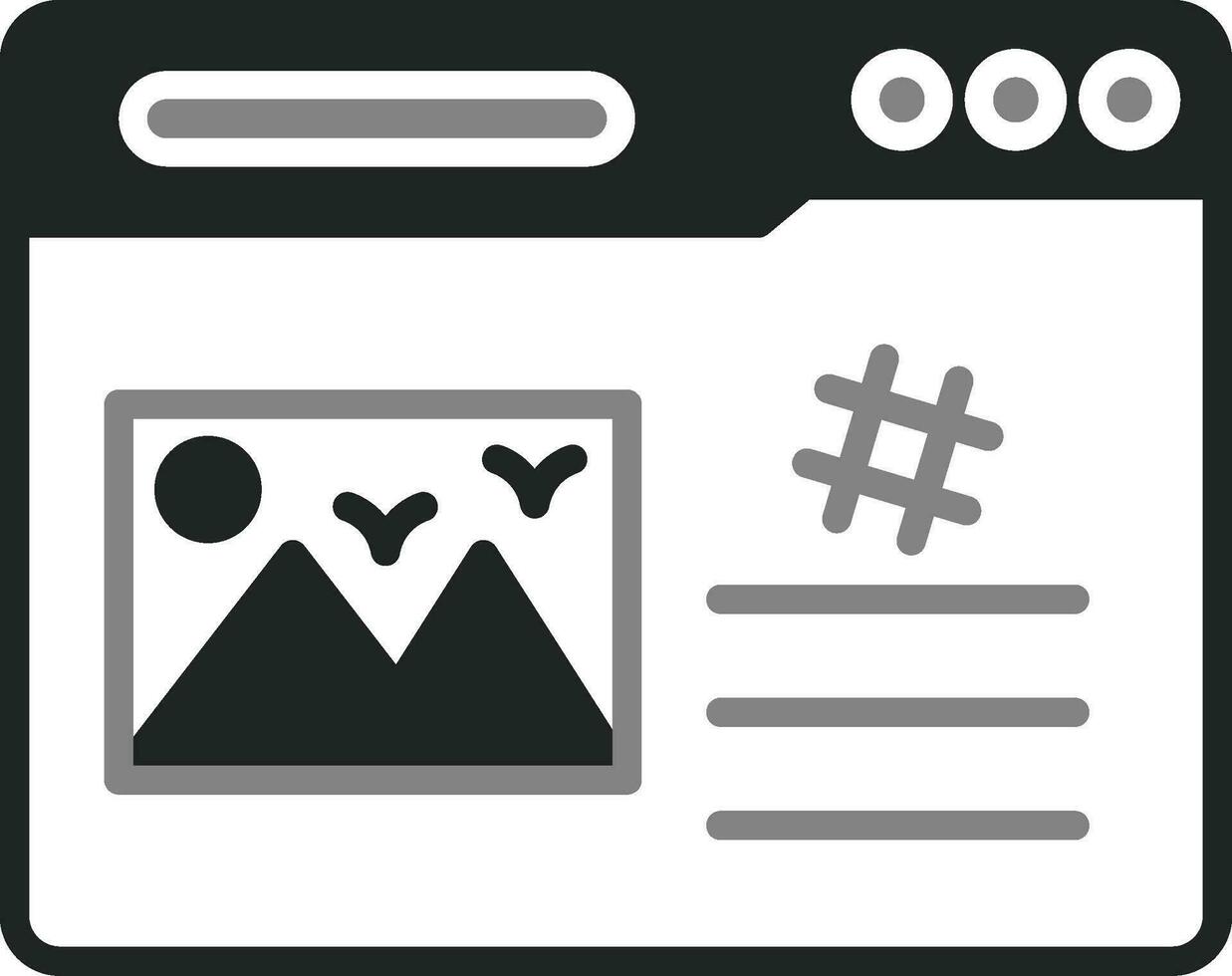 Hashtag Vector Icon