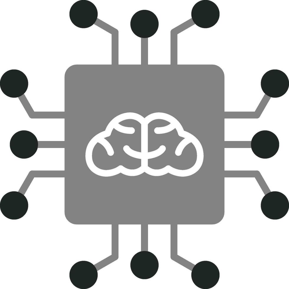 icono de vector de inteligencia artificial