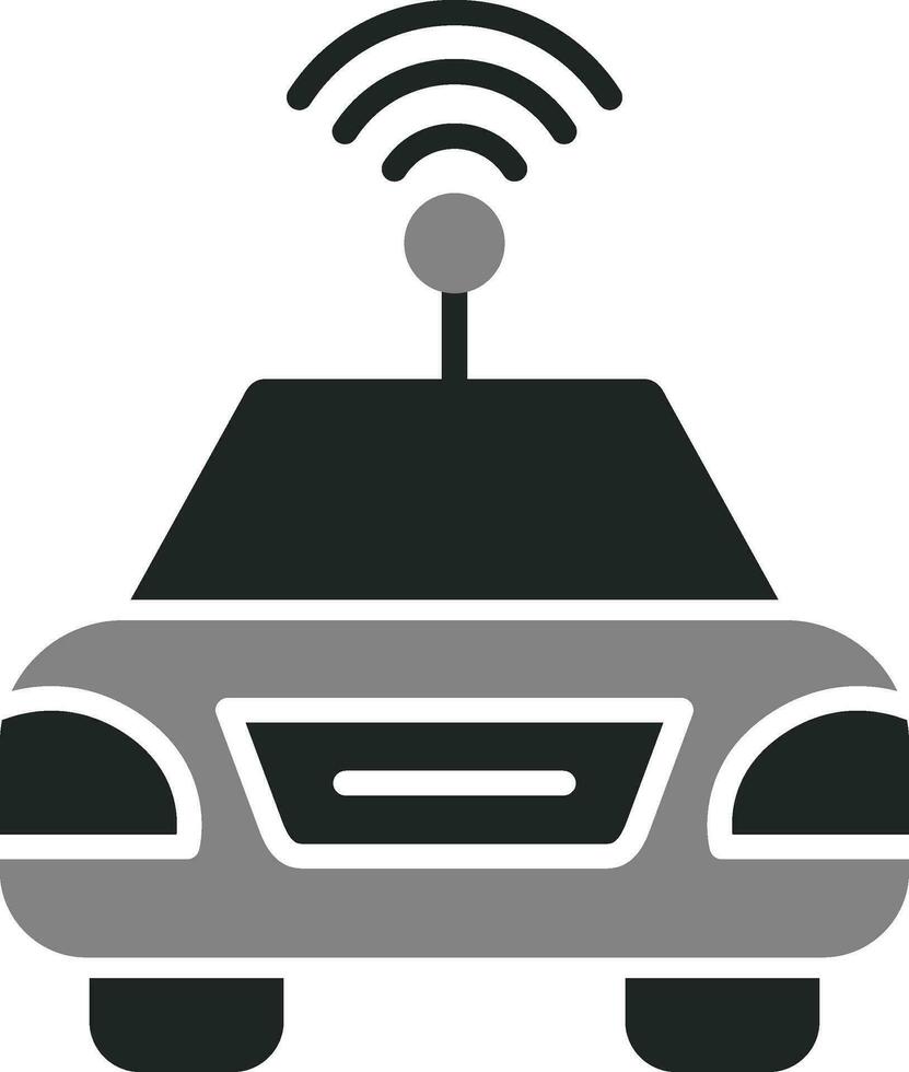 Autonomous Car Vector Icon