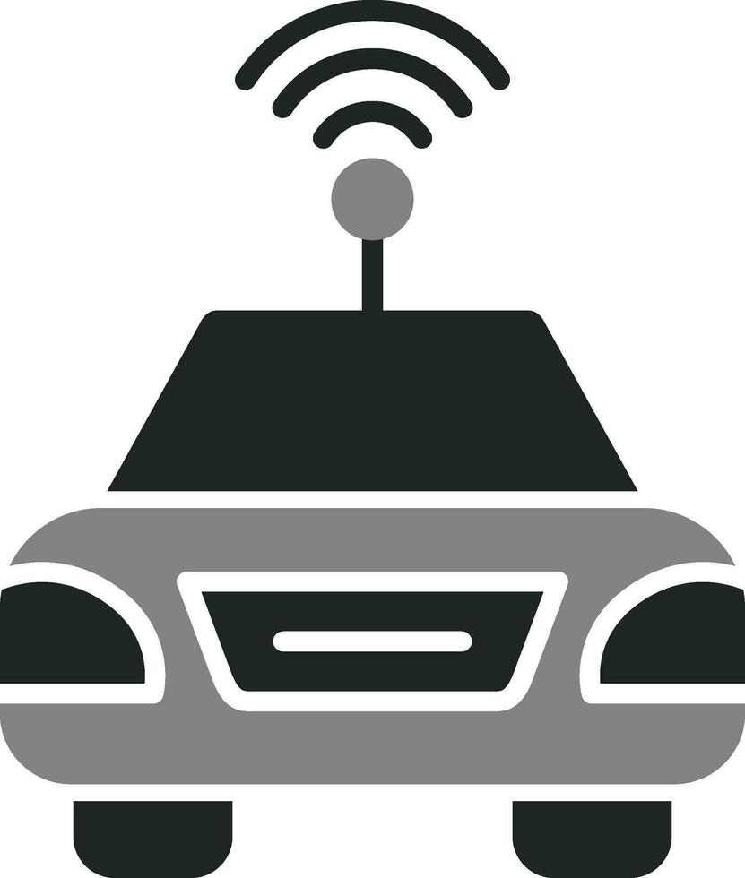 icono de vector de coche autónomo