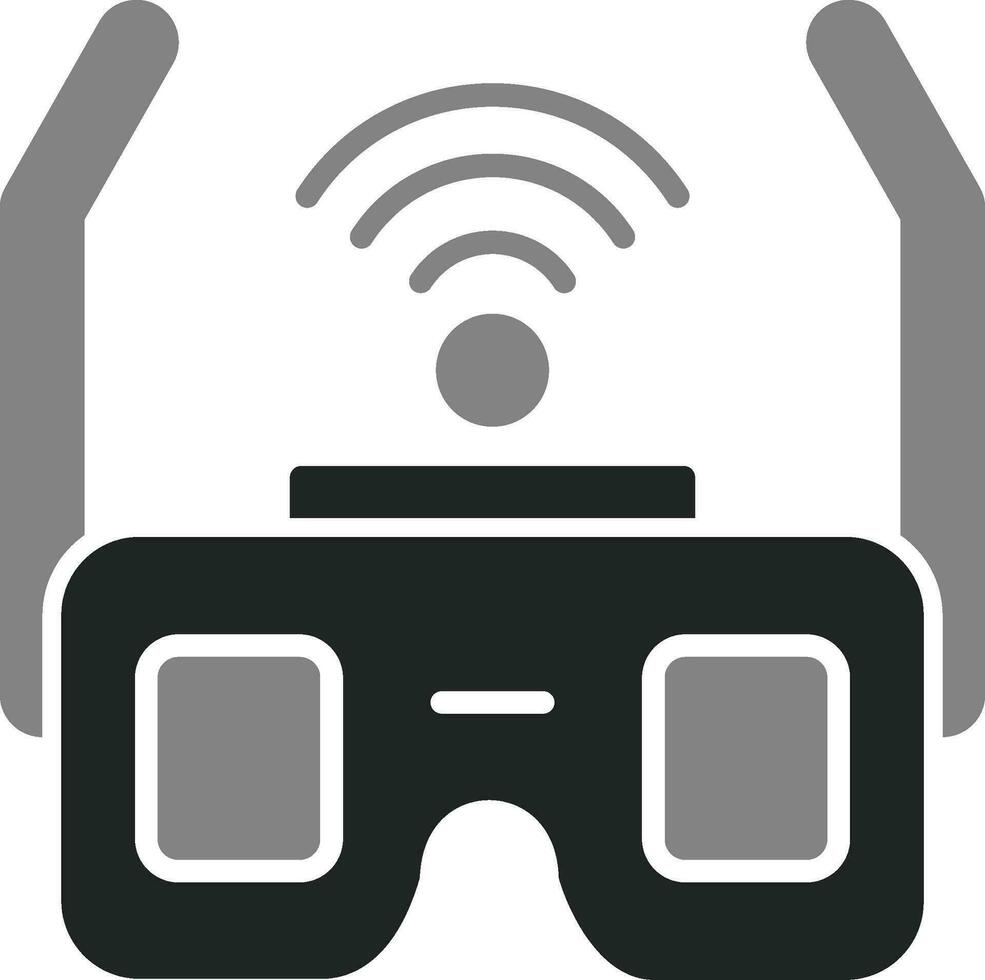 icono de vector de gafas inteligentes