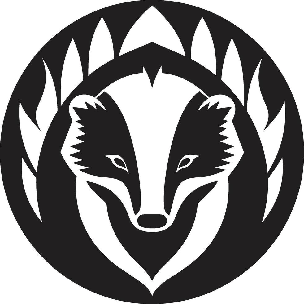 Badger Sovereign Seal Ferocious Badger Logo vector
