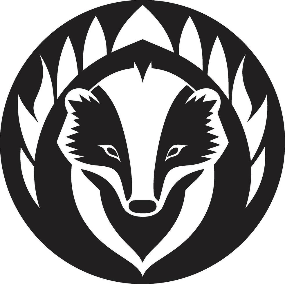 Badger Sovereign Seal Ferocious Badger Logo vector