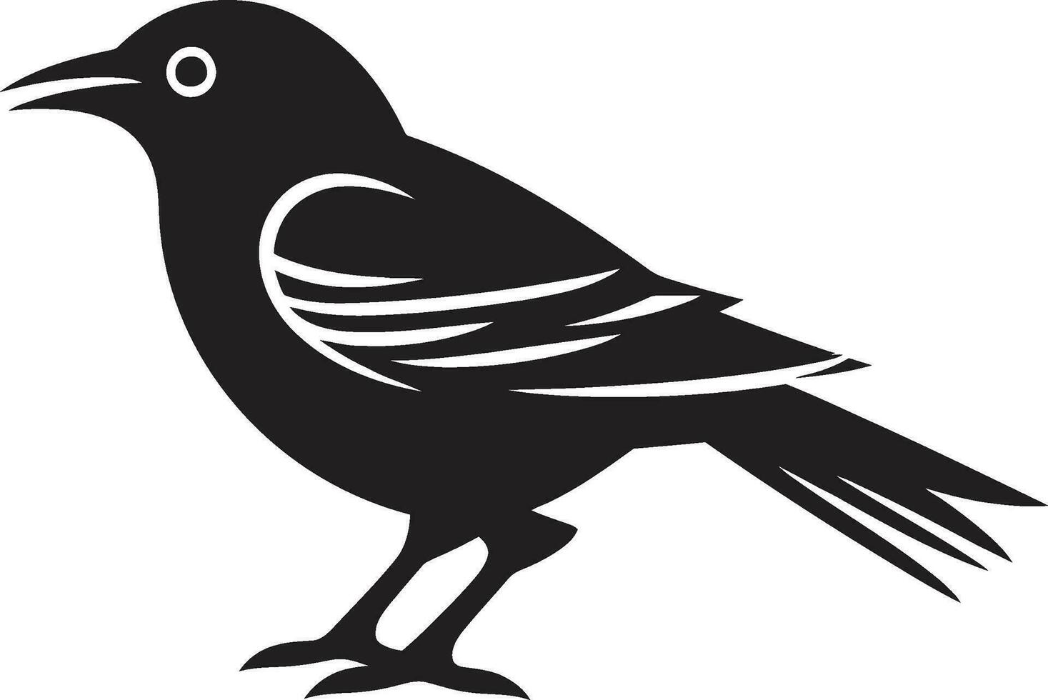 Soaring Hawk Symbol Stylized Owl Crest vector