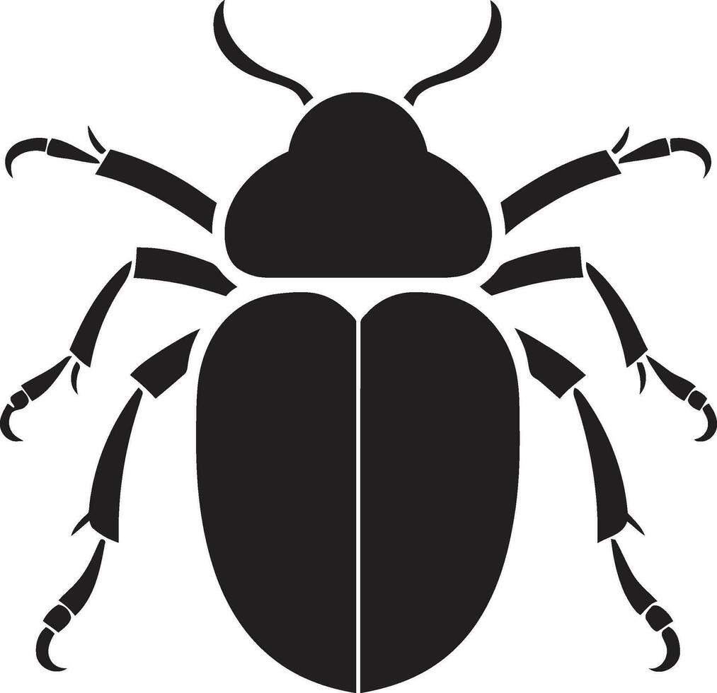 Insect Kingdom Crest Elegant Beetle Icon vector