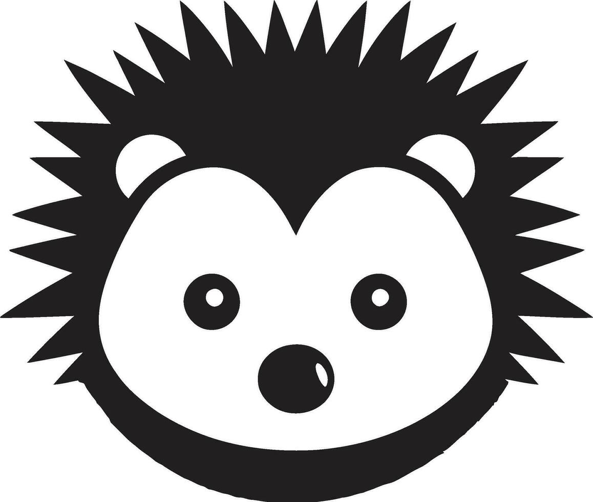 Contemporary Hedgehog Mark in Shadows Majestic Spikiness Sleek Hedgehog Branding vector