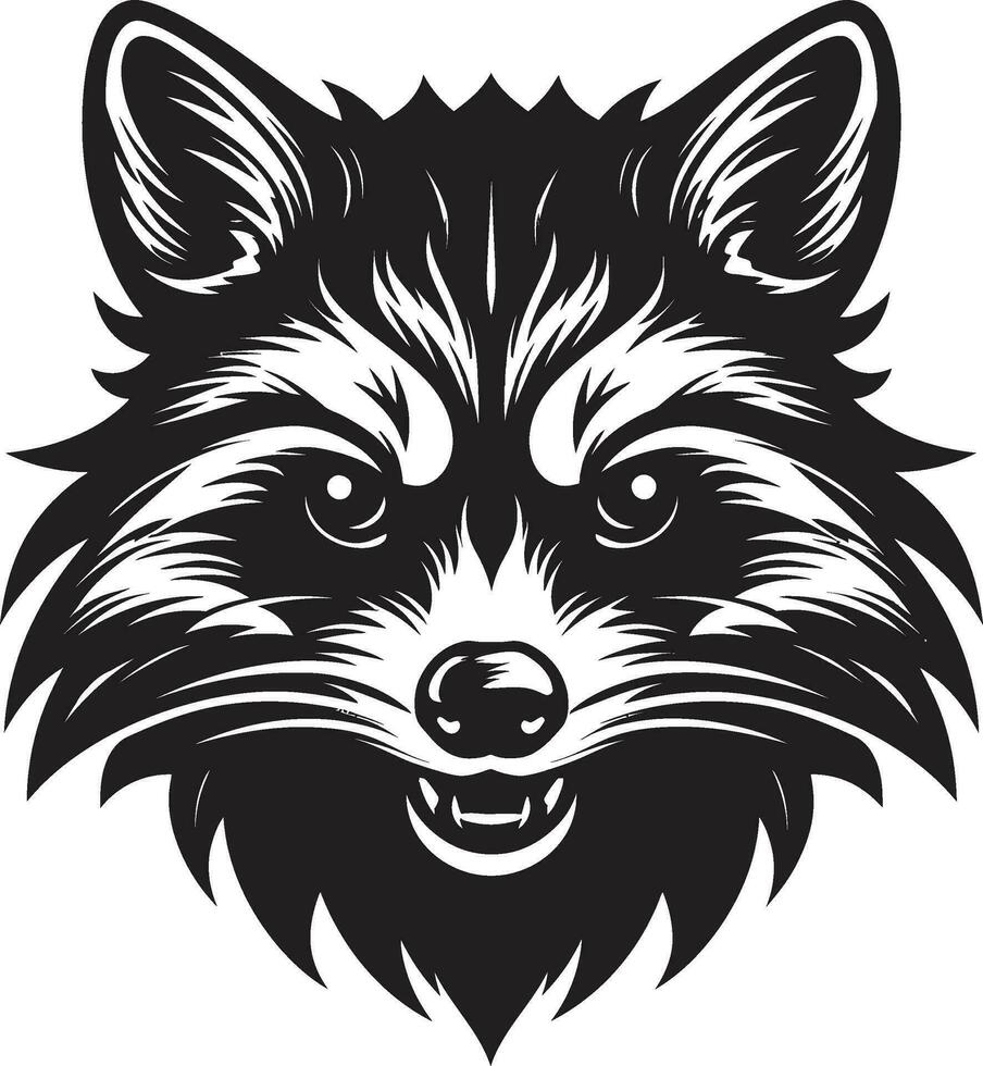 Premium Masked Bandit Symbolic Insignia Intricate Raccoon Crest of Excellence vector