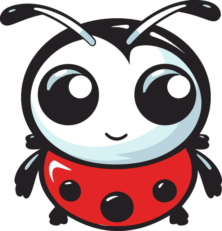Vector Elegance Black Ladybug Silhouette Monochromatic Marvel Ladybug Badge of Beauty