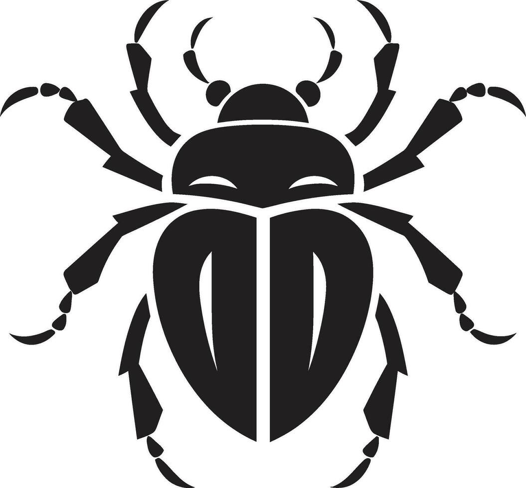 Beetle Head Emblem Beetle Crowned Badge vector