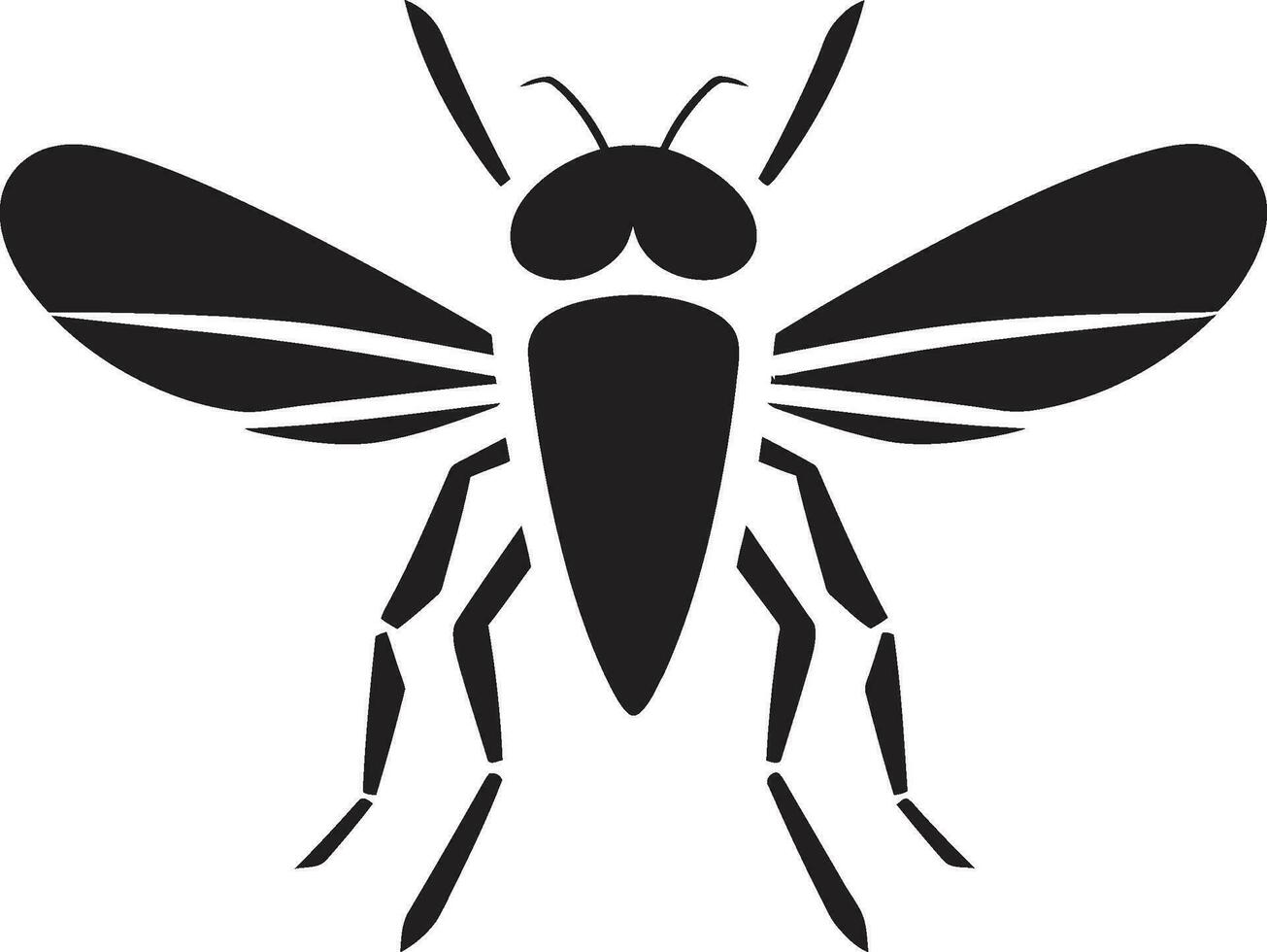 Abstract Mosquito Vector Symbol Stylish Mosquito Graphic Art