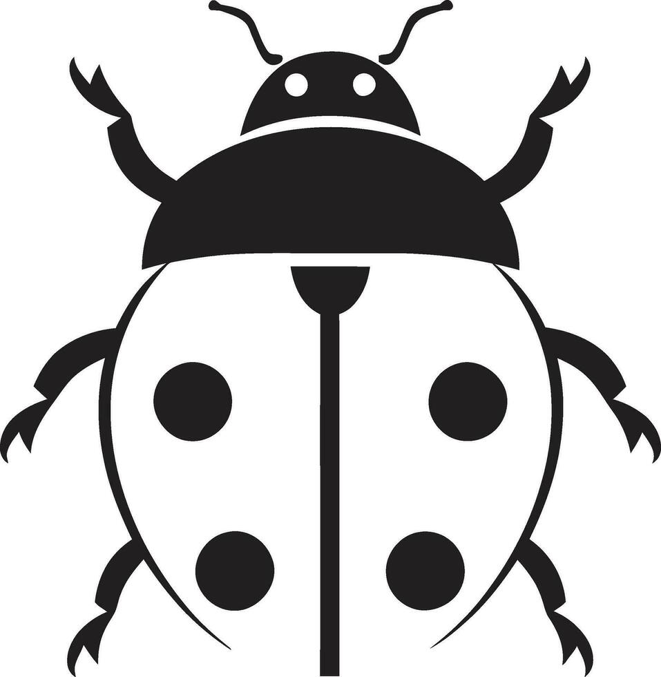 Silhouette of Delight Elegant Ladybug Profile Timeless Beauty Abstract Ladybug Emblem vector