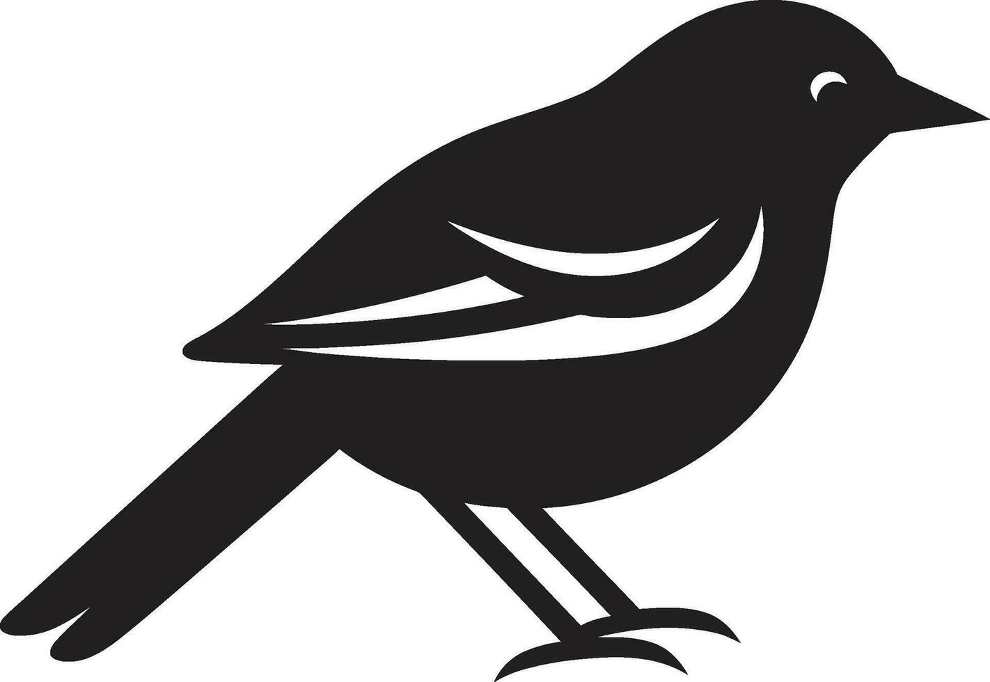 Stylized Heron Icon Crows Vigilance vector