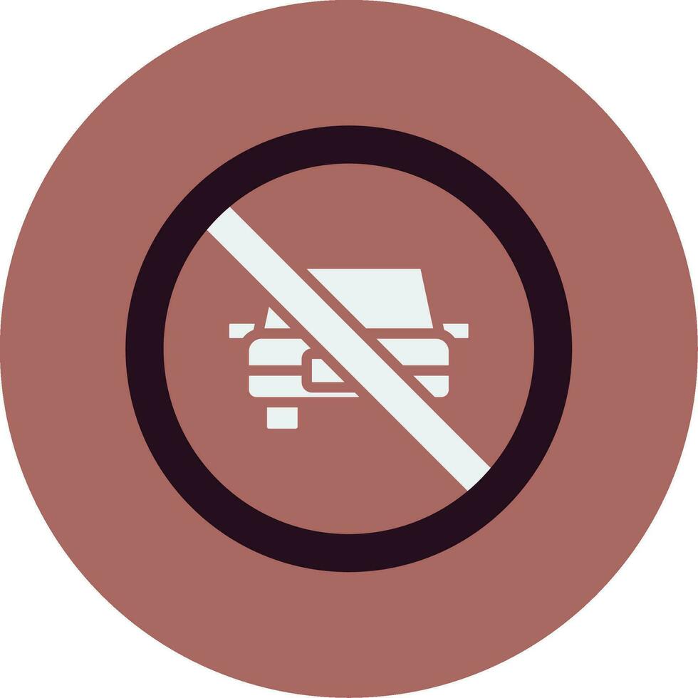 No Car Vector Icon