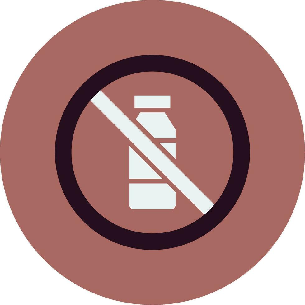 No botella vector icono